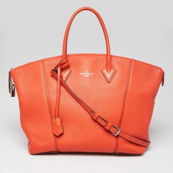 Louis Vuitton Clementine Veau Cachemire Calfskin Leather Soft Lockit MM Bag - Picture 1 of 12
